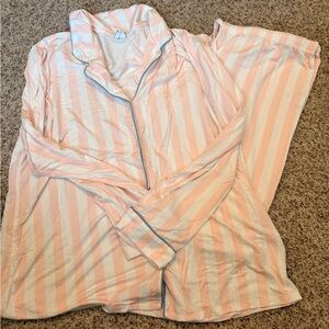 Nordstrom Moonlight Pink and White Striped Pajama Set